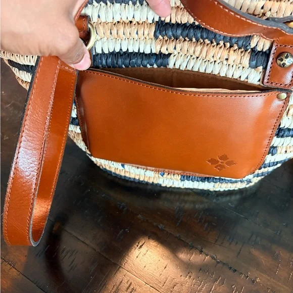 Patricia Nash Black and Tan Striped Tote - Picture 9 of 9